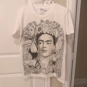 Frida Kahlo Graphic Tee - White